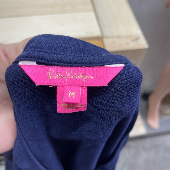 Lilly Pulitzer Navy Blue 'Cheers' Blouse - Picture 4 of 4